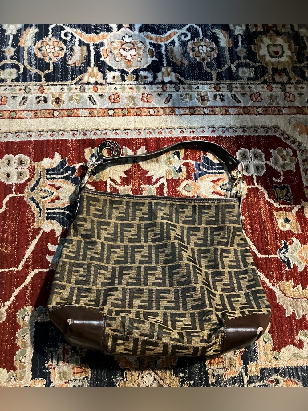 Fendi Zucca Tote Shoulder Bag Vintage Rare - Picture 3 of 15